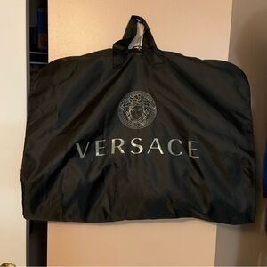 Versace Black and Silver Garment Bag